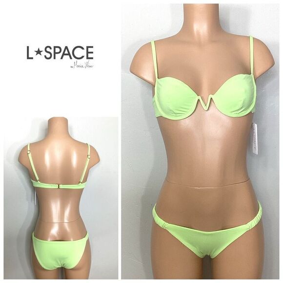 L*SPACE mojito bikini set. S-top/M-bottom. Retails $ 210 - Picture 1 of 9
